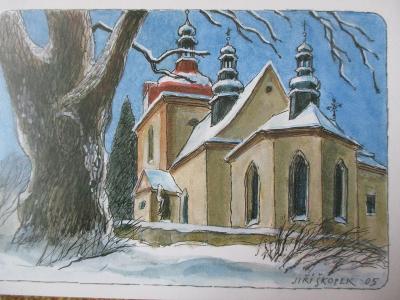Jiří Škopek Horní Branná zimní kostel 2005