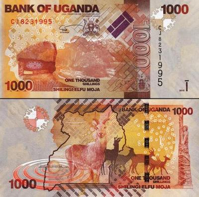 1000 SHILINK 2015 UGANDA P49C  UNC
