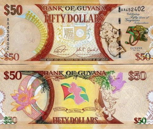 50 DOLLAR 2016 GUYANA  P41 UNC - Sběratelství