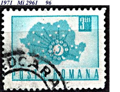 Rumunsko  1971, mapa s telefonním číselníkem