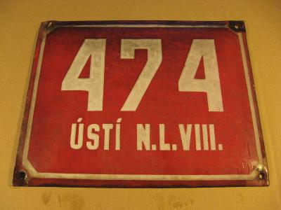 CEDULE STARÁ - SMALTOVÁ - 474  ÚSTÍ NAD LABEM VIII.  zhruba 1960