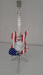 Stolní hodiny Kytara design USA 