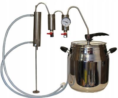 Destilační přístroj Ocel 12 L + Termometr Právy nebo Levý