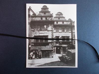 Stará fotografie Eckert Praha cca 1880 ul. Melantrichův dům zbořen !!