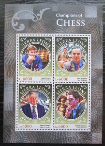 Sierra Leone 2016 Slavní šachisti Mi# 7658-61 Kat 11€ 1982