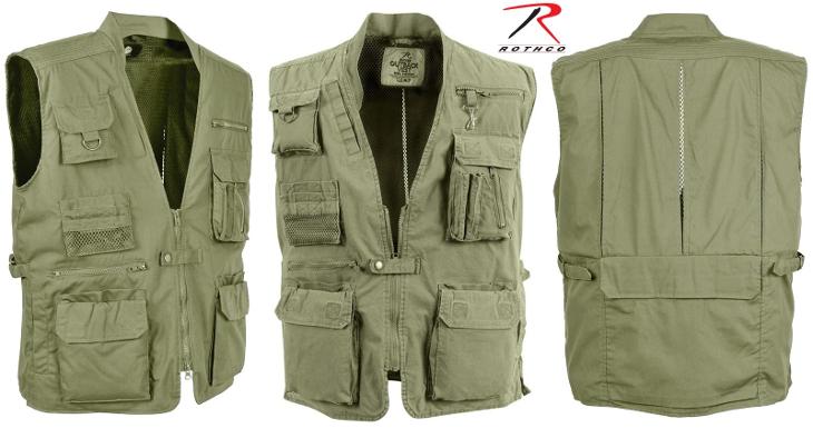 Nová praktická outdoorová khaki vesta zn. ROTHCO s 21 kapsami vel. 4XL - Oblečení, obuv a doplňky