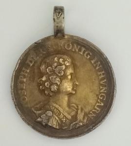 Josef I - Hautsch - menší medaile na uherskou korunovaci 1687 - RRR