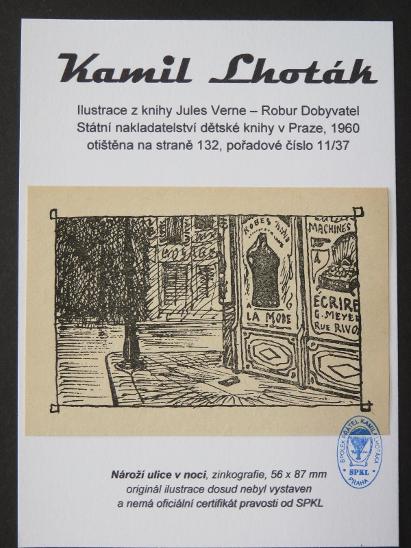 Kamil Lhoták - Jules Verne: zinkografie z knihy Robur Dobyvatel 11/37 - Umění