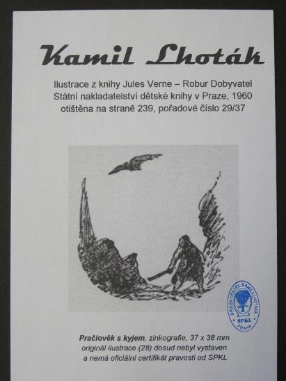 Kamil Lhoták - Jules Verne: zinkografie z knihy Robur Dobyvatel 29/37 - Umění
