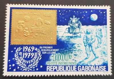 Gabun 1979, kosmos, gold provedení