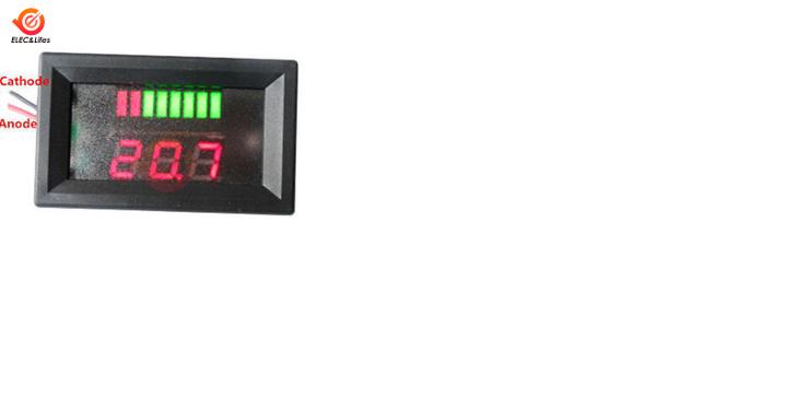 indikátor napětí akumulátoru 12V červený,voltmetr - Elektro