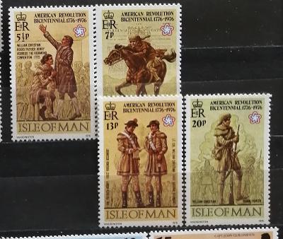 Ostrov Man 1976 - komplet, 200 let USA, historie, Vojáci