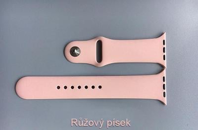 Řemínek - pásek pro Apple Watch 38 40mm nebo 42mm, 44mm růžový-písek