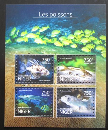 Niger 2014 Ryby Mi# 3179-82 Kat 12€ 2019 - Tematické známky