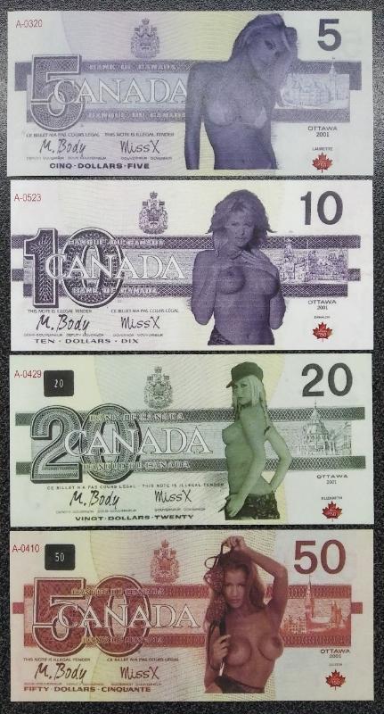 Sexy dívky - sada 4 bankovek - Sběratelství