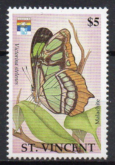 St.Vincent-Motýli 1992**  Mi.2025/nejvyšší hodnota série/ 5 €