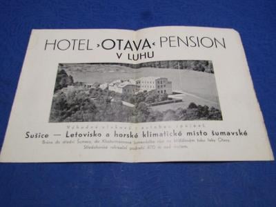 Letáček Hotel - OTAVA-Pension v Luhe