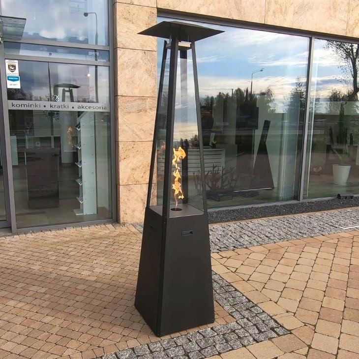 Plynový ohřívač UMBRELLA černý topný deštník Plynový terasový zářič  - Dům a zahrada