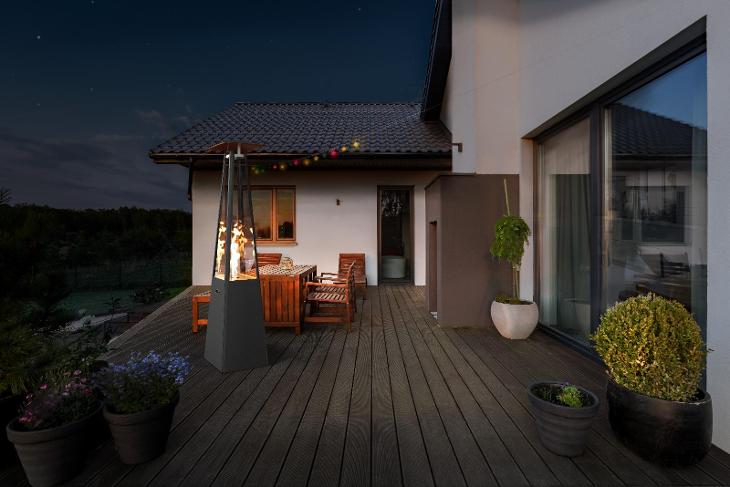 Plynový ohřívač UMBRELLA černý topný deštník Plynový terasový zářič  - Dům a zahrada