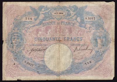 FRANCIE 50 Francs 1914 Cenná