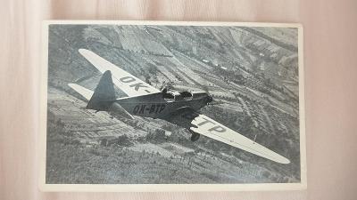 Pohlednice Letadlo Zlín XII z roku 1938
