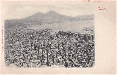 Napoli (Neapol) * Vesuv, sopka, pohled na město * Itálie * Z1008