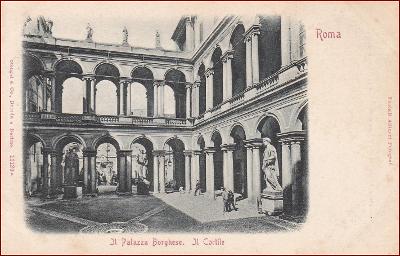 Roma * Palazza Borghese, palác, nádvoří, Stengel * Itálie * Z2257