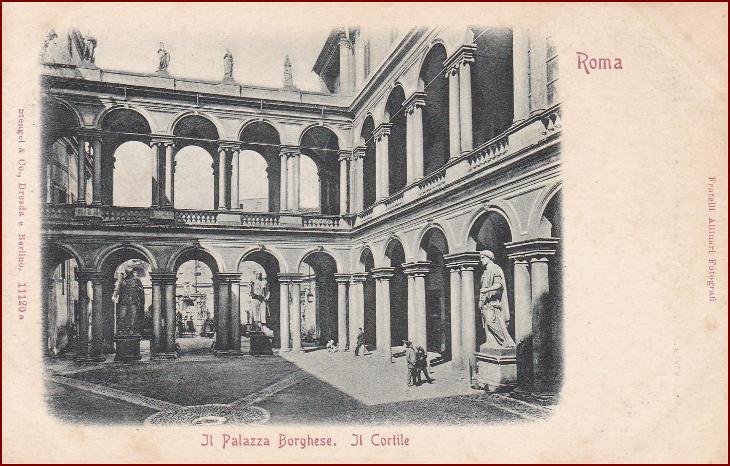 Roma * Palazza Borghese, palác, nádvoří, Stengel * Itálie * Z2257 - Pohlednice