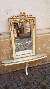 Starožitné zrcadlo + konzole