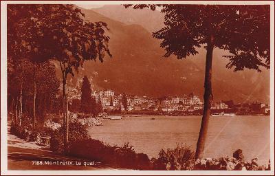 Montreux * jezero, parník, lodě, promenáda, park * Švýcarsko * Z1381