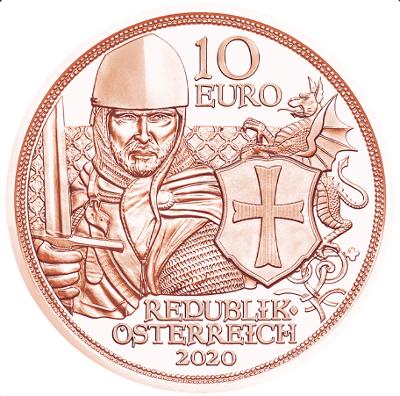10 euro 2020 Rakousko UNC Chrabrost/Udatnost ("Tapferkeit")