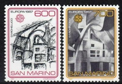 San Marino 1987 Evropa CEPT, architektura Mi# 1354-55 Kat 22€ 2049