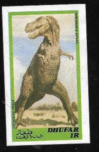 Omán/Dhufar - dinosauři - Tarbosaurus Bataar
