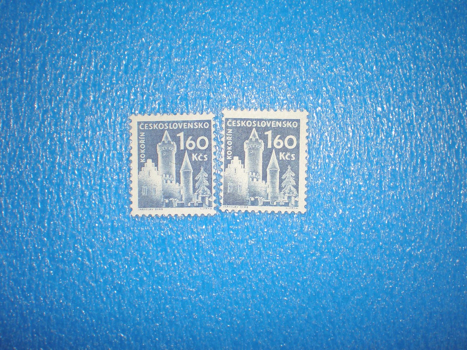 čisté: set 2 x 1108-odstíny - Známky Československo + ČR