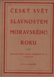 Český svět slavnostem moravského roku (1914)