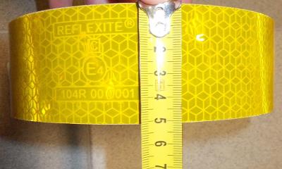 Reflexní páska Reflexite VC104+ žlutá na pevný podklad 5 cm x 50 metrů