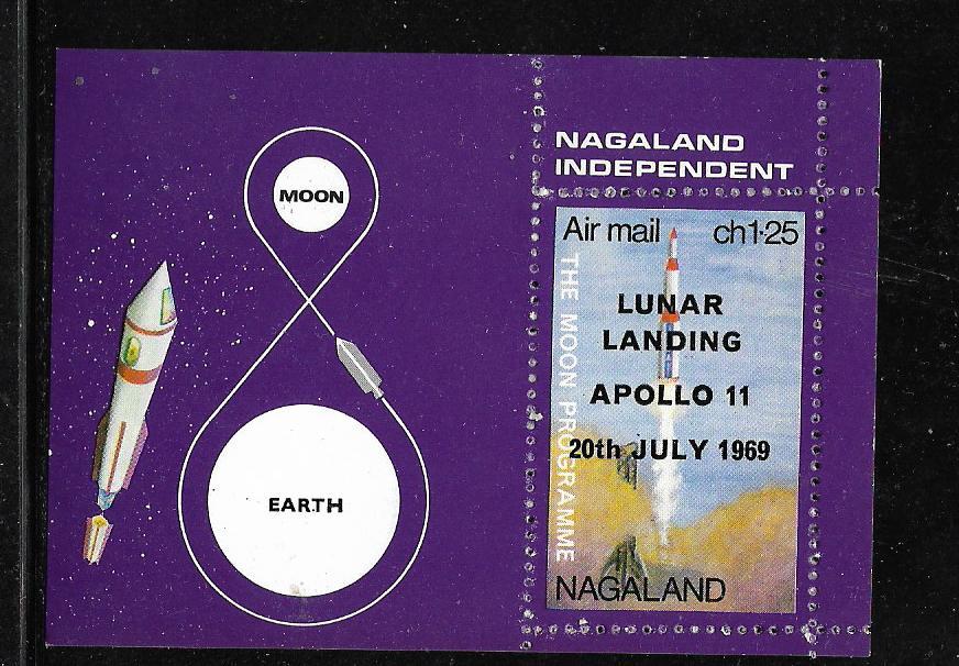 Indie-Nagaland...KOSMOS - Přistání Apolla 11 na měsíci 20.7. 1969 - Známky