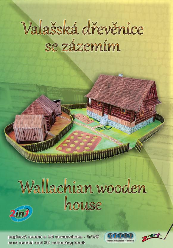 Papierový model - Valašská drevenica so zázemím - ľahko poškodené - Modelárstvo