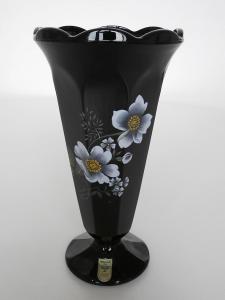 Váza, vázička, sklo, Walha Glas. 17,3 cm.