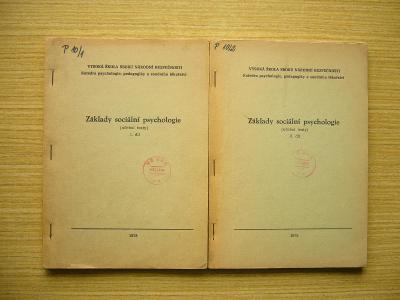 J. Soukup a kol. - Základy sociální psychologie I., II. | 1978