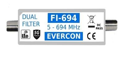 Duální anténní  filtr EVERCON FI-694 pro potlačení 5G a LTE rušení 