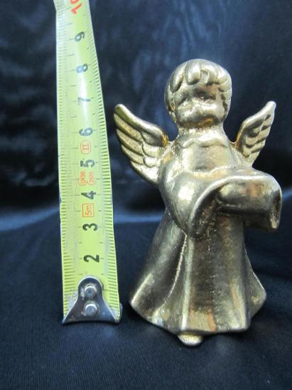 starý mosazný svícen bronzová soška andílek Vánoční dekorace