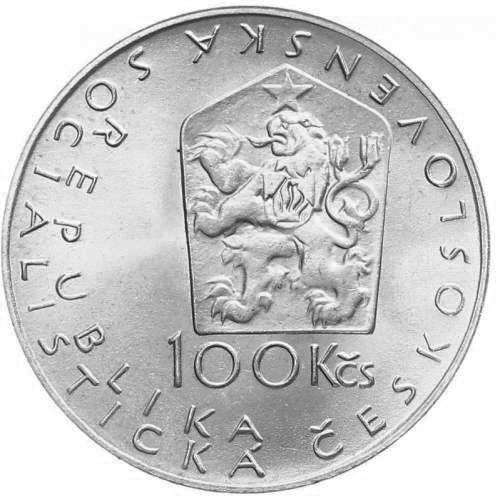 vzácná stříbrná mince 10 Kčs 1984 - Jan Neruda, Ag 9 g perfektní stav! - Numismatika