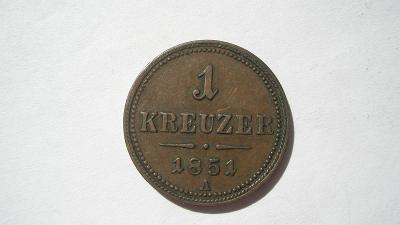 F.J.I. 1 krejcar 1851 A