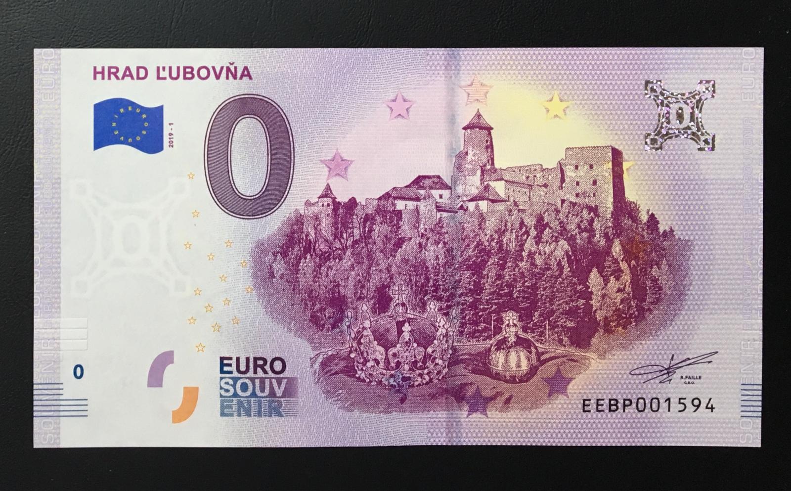 0 Euro Souvenir HRAD ĽUBOVŇA 2019 - Zberateľstvo