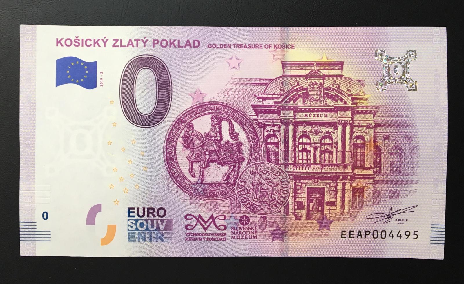 0 Euro Souvenir KOŠICKÝ ZLATÝ POKLAD 2019 - Zberateľstvo