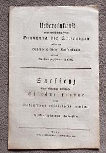 Übereinkunft-Dohoda, Fundace, J. Freiherr von Hormayr 1808/CIRK-1