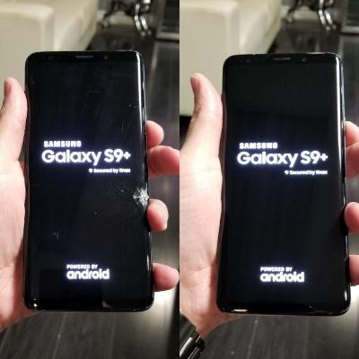 Samsung Galaxy S9+ plus - profesionální oprava rozbitého skla displeje