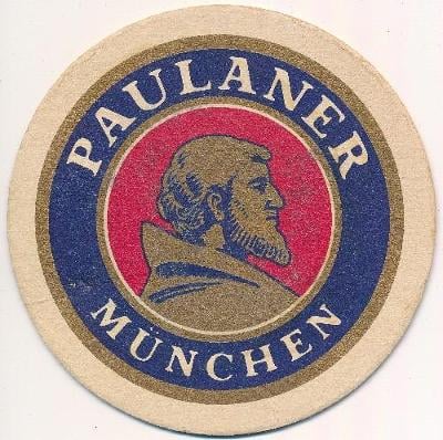 München, Paulaner, pivní tácek