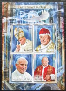 Svatý Tomáš 2014 Papež Jan Pavel II. Mi# 5644-47 Kat 10€ 1302